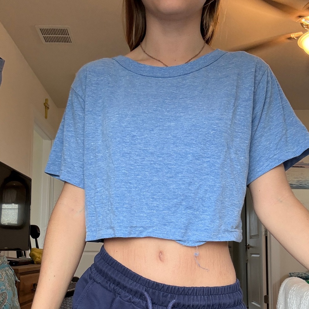 Blue Women's Crop Top